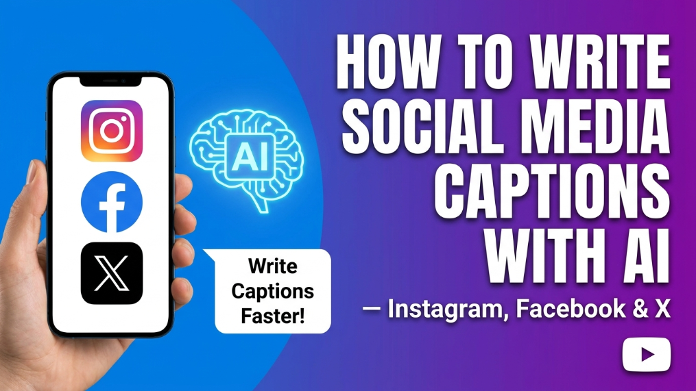 How to Write Social Media Captions with AI — Instagram, Facebook & X